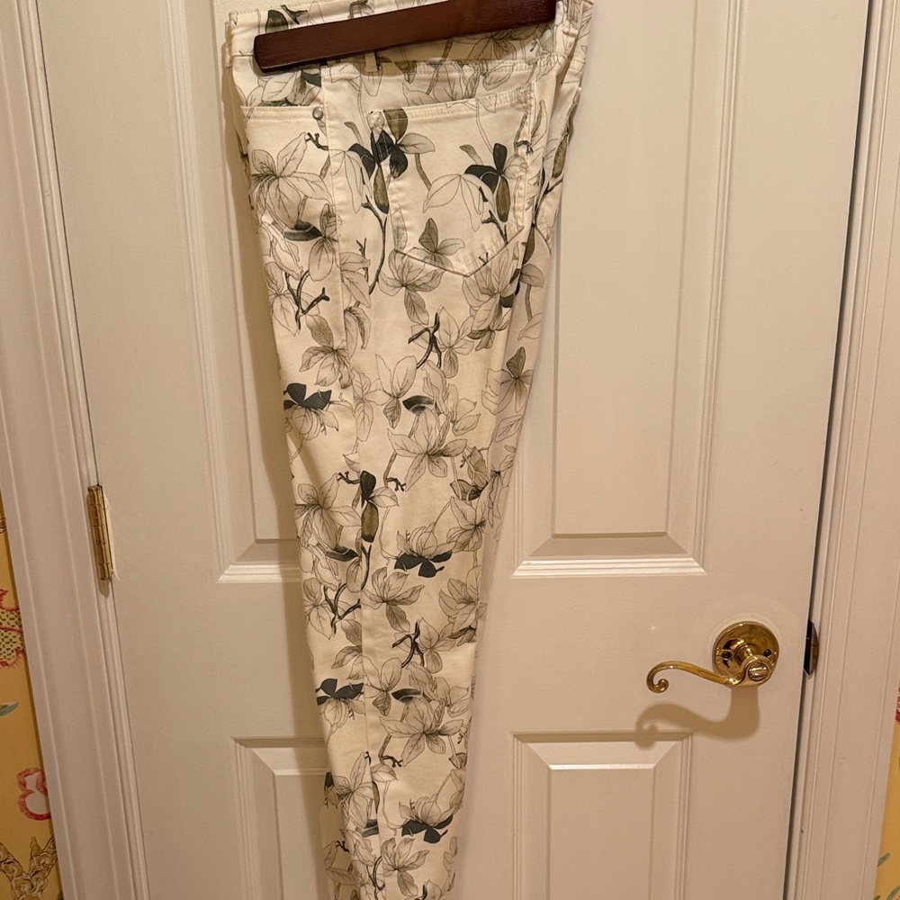 Buffalo Havana high-rise skinny, soft Floral Print ankle Pants